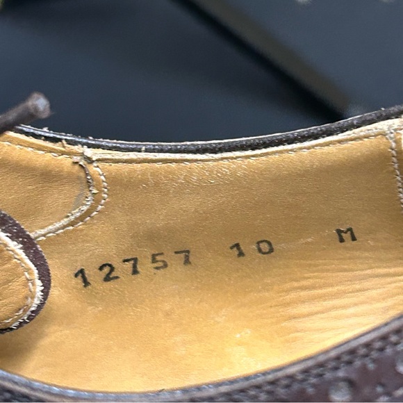 Magnanni Neiman Marcus Shoes Mens 10 Brown Leather Wingtip Oxford Professional‎